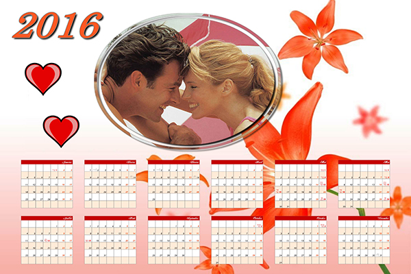 design d'un calendrier personnalisé