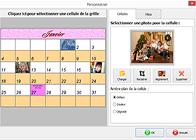 personnaliser la grille de mois