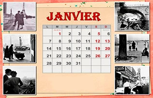 Calendrier photo mensuel exemple